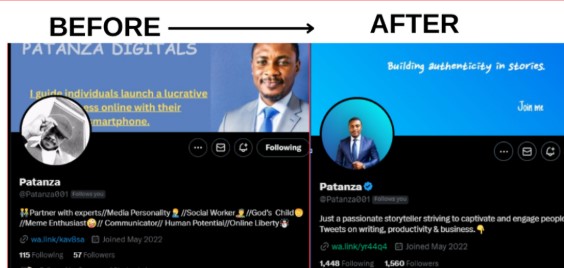 Patanza before after