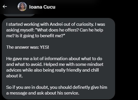 Ioana testimonial